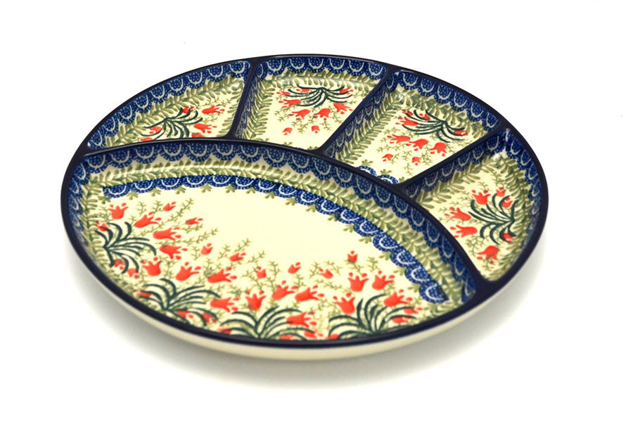 *CA Polish Pottery 3 Divided Dish - 498-1437