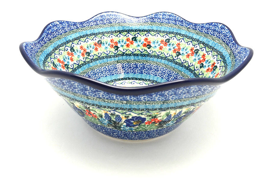 *CA Polish Pottery 10" Wavy Edge Bowl-692-U4600