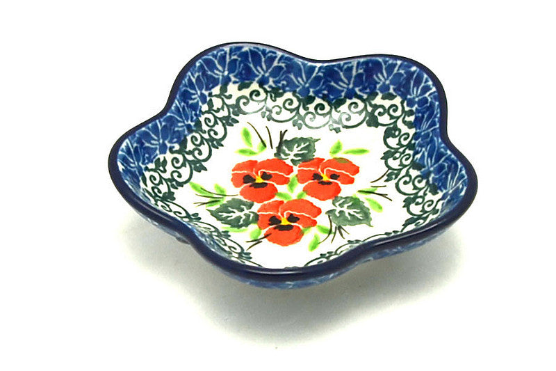 *CA Polish Pottery Petal Bowl 3.5" G80-2538X