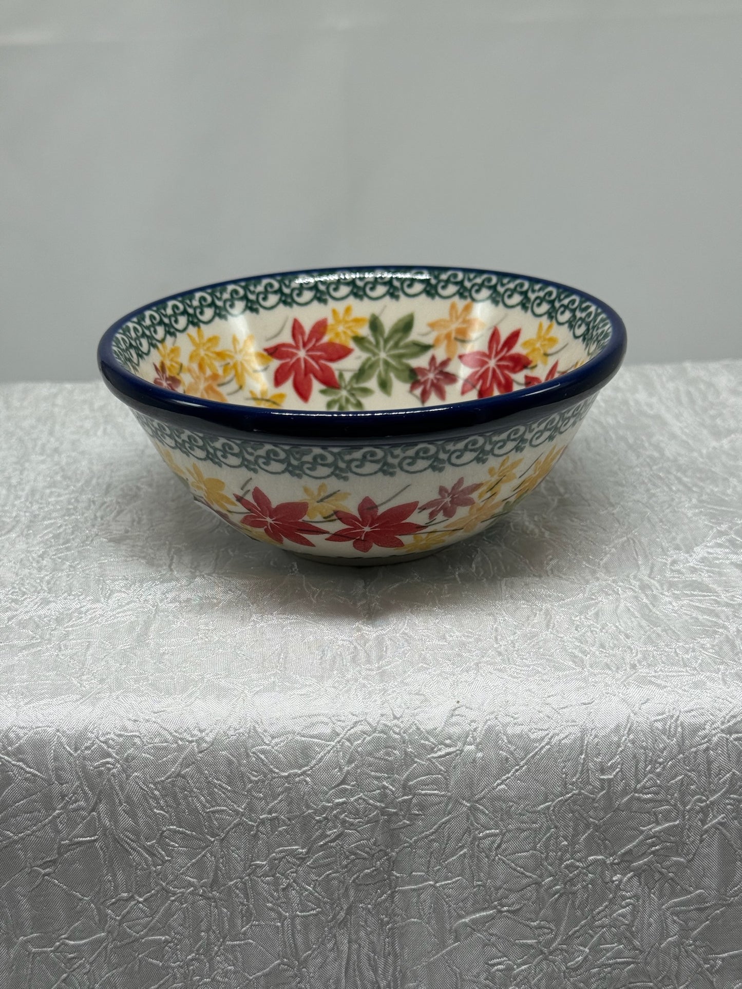 Polish Pottery Bowl - Ice Cream/Dessert - Maple Harvest