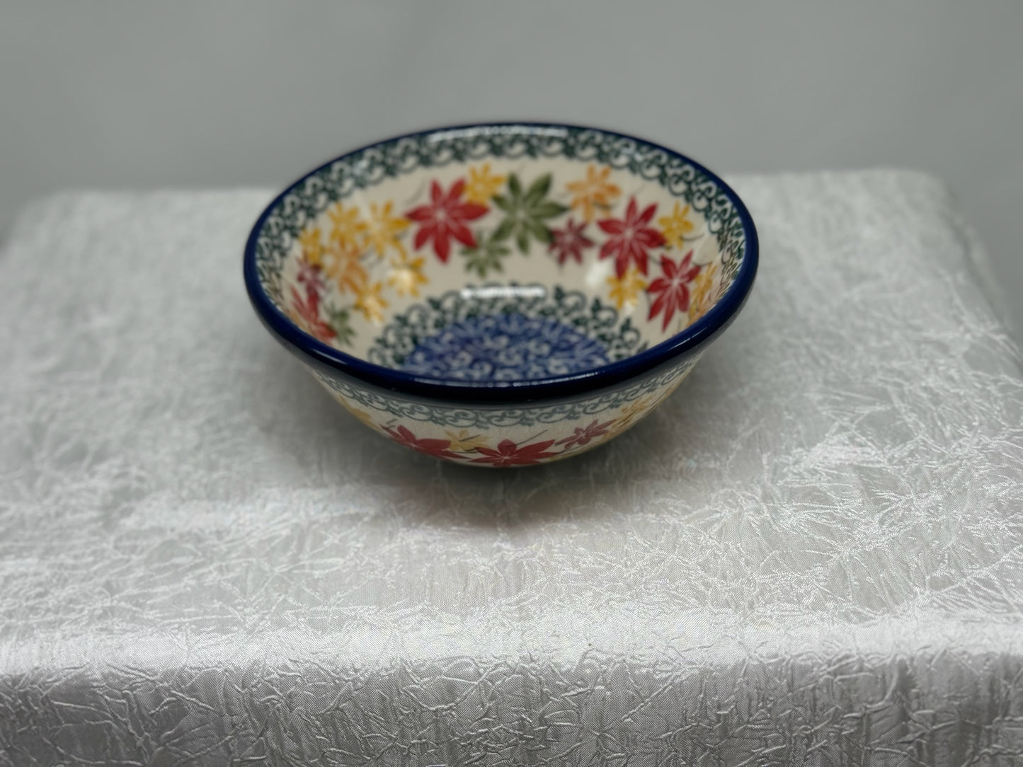 Polish Pottery Bowl - Ice Cream/Dessert - Maple Harvest