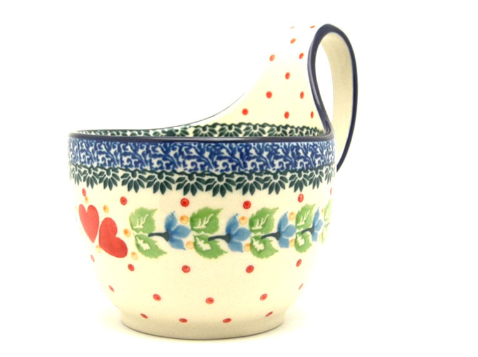 *CA Polish Pottery Loop Handle Bowl - 845-2732