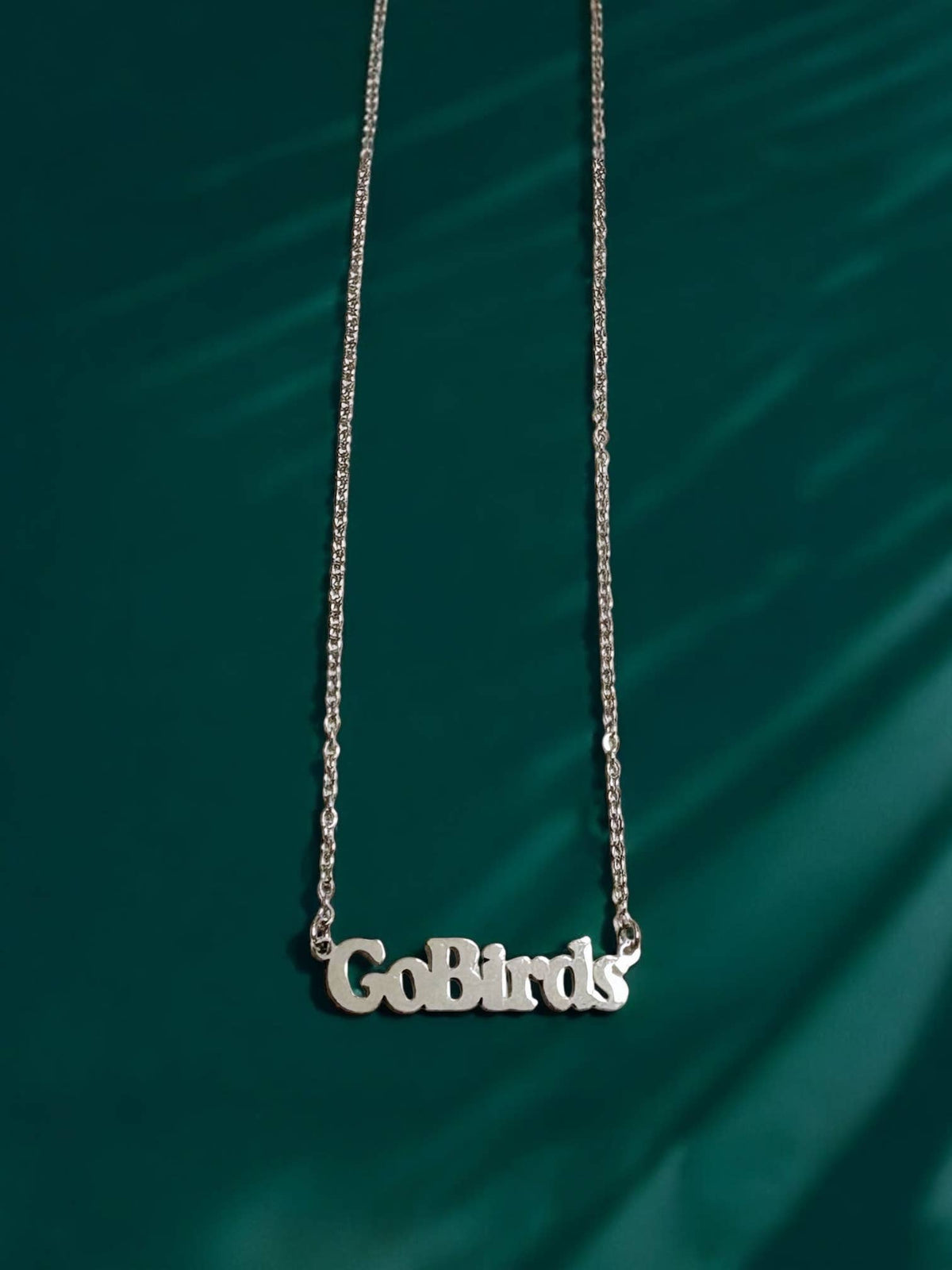 +GeoMetricGem - Go Birds Charm Necklace ~ Gold or Silver: Silver