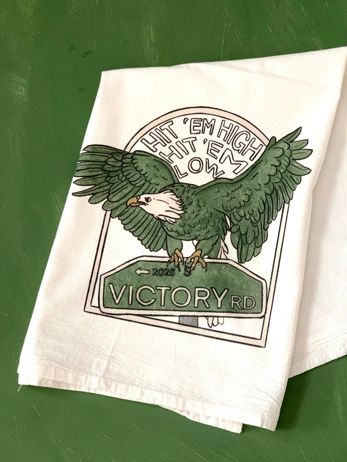 +Meadowbrook Lane - Philly Hit em High Eagle Fan Flour Sack Towel