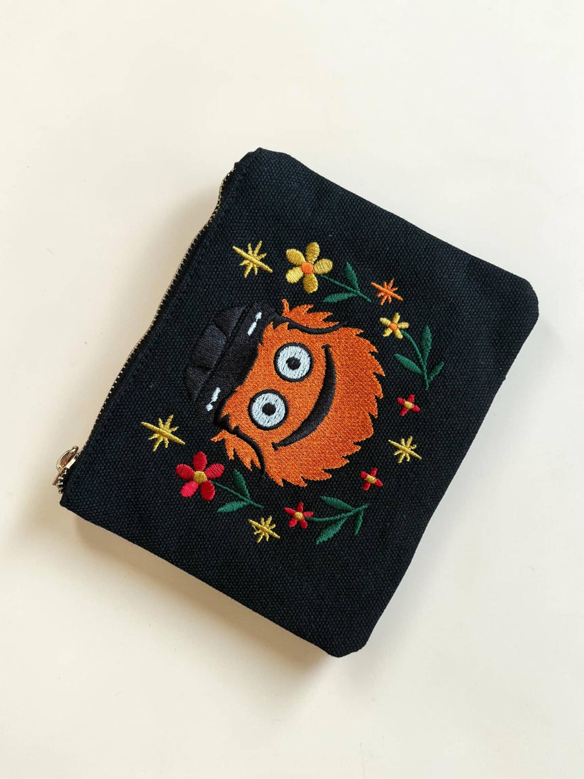 +GeoMetricGem - Hockey Mascot Embroidered Pouch Wallet Philadelphia Philly
