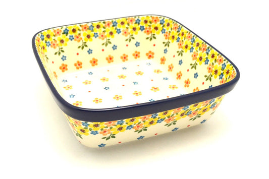 *CA Polish Pottery Baker Square Deep Dish 7.75"- 430-2225X