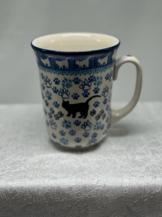 Polish Pottery Mug - 16 oz. Bistro - Boo Boo Kitty
