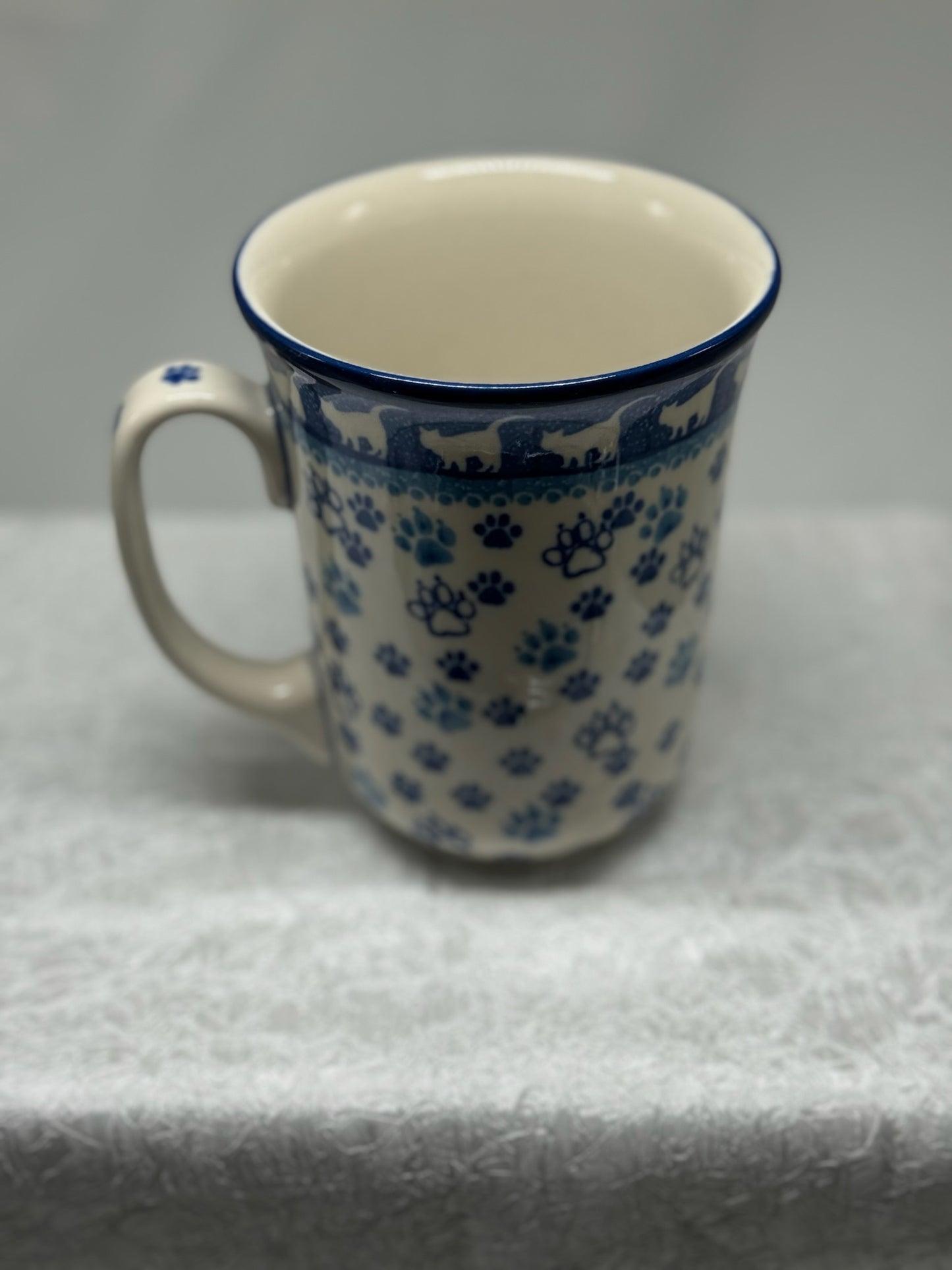 Polish Pottery Mug - 16 oz. Bistro - Boo Boo Kitty