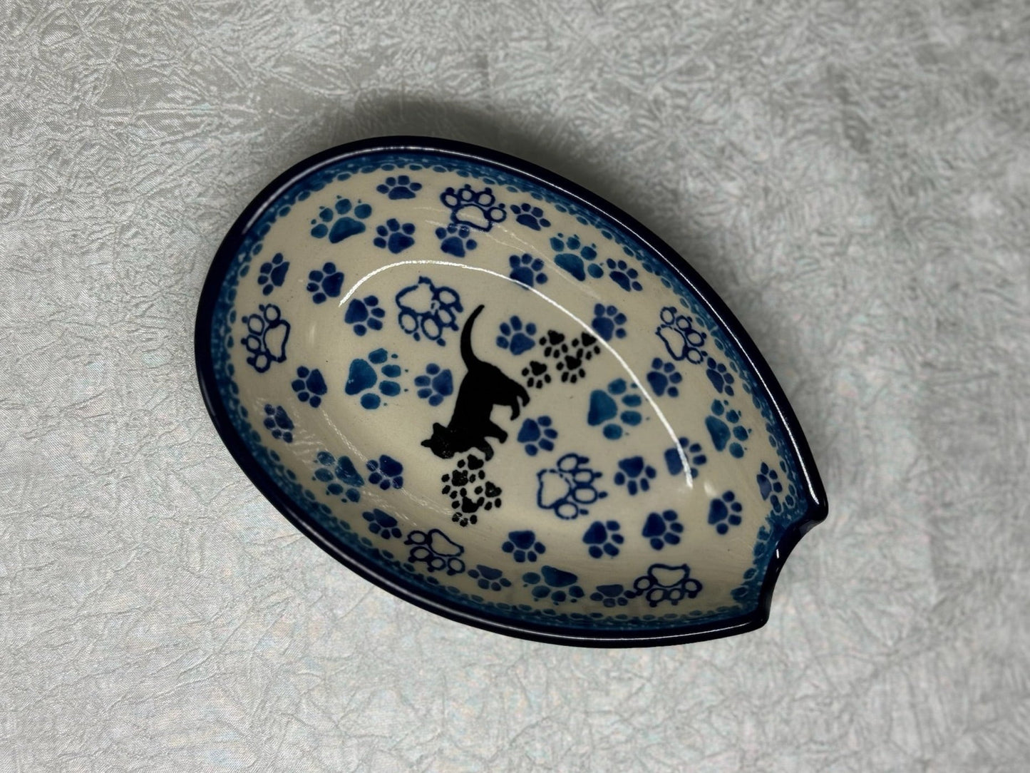 Polish Pottery - Spoon Rest - Boo Boo Kitty
