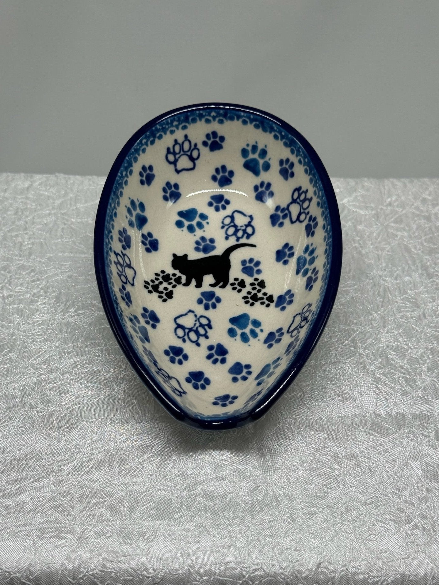 Polish Pottery - Spoon Rest - Boo Boo Kitty