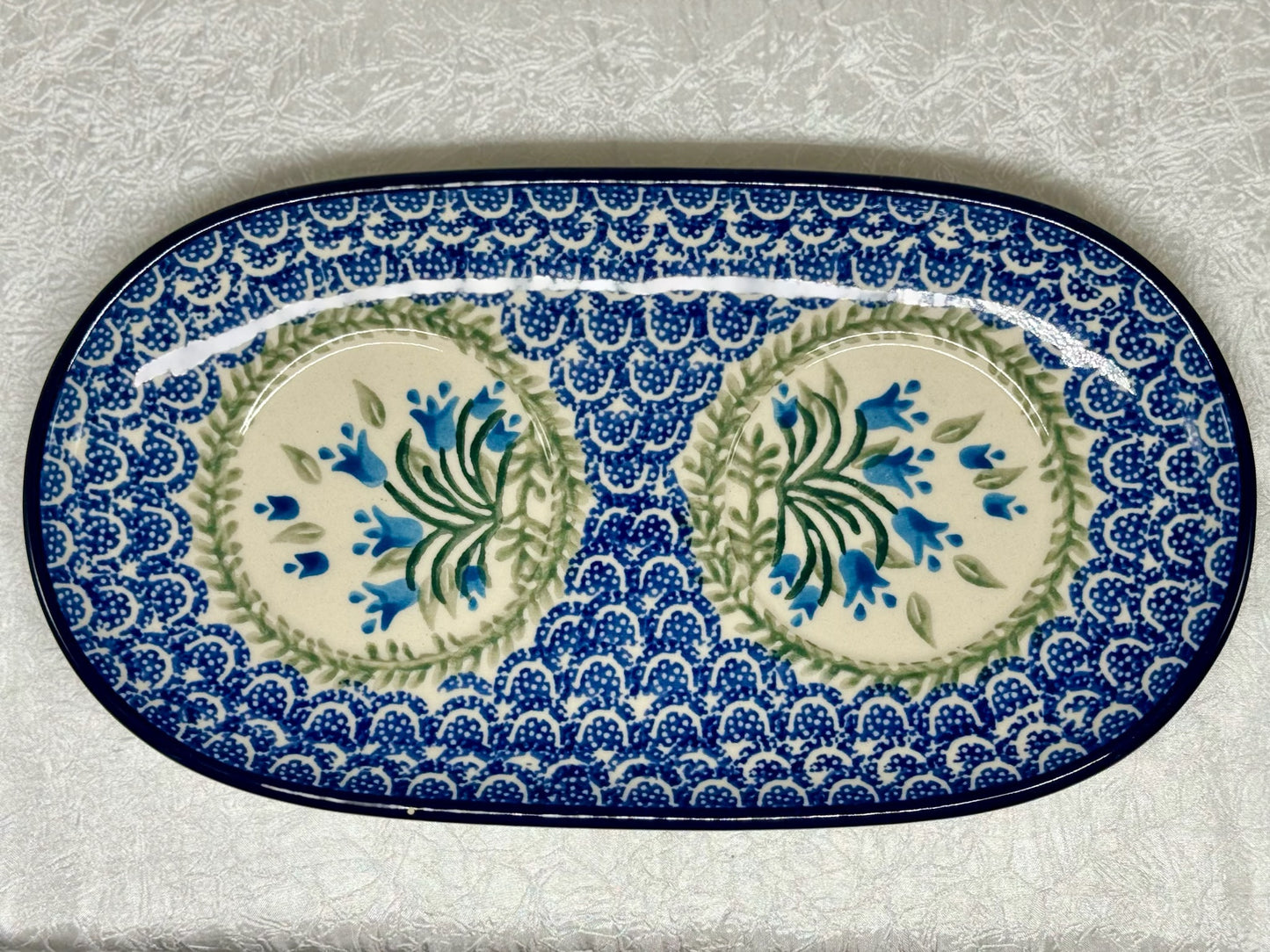 Polish Pottery - Cream & Sugar Set - Blue Bells