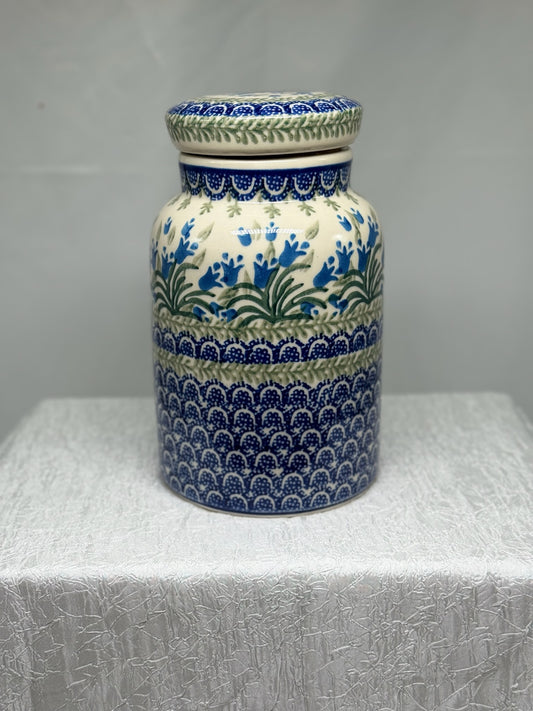 Polish Pottery Milk Jar - Blue Bells