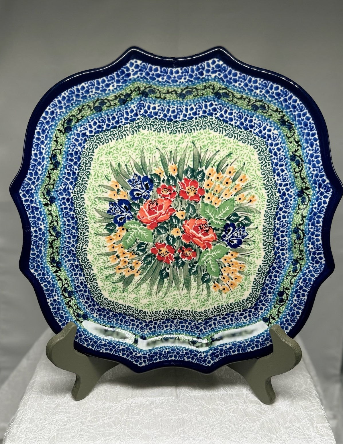 Polish Pottery - Serpentine Tray  ~ UNIKAT