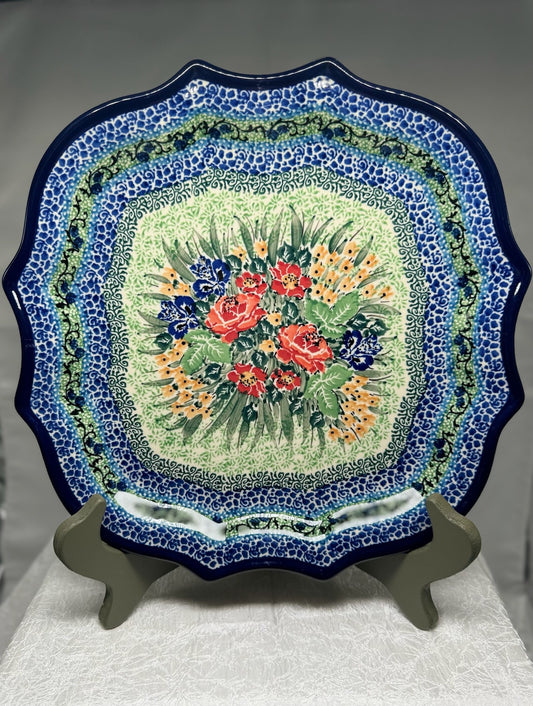 Polish Pottery - Serpentine Tray  ~ UNIKAT