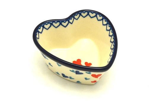 *CA Polish Pottery Heart Shaped Ramekin - A45-2878X