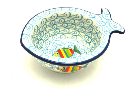 *CA Polish Pottery Fish Shaped Small Dish/Bowl E35-2540X