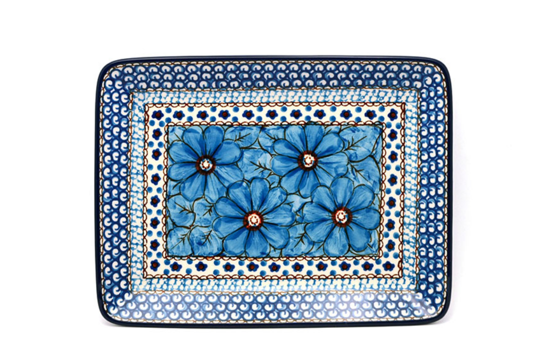 *CA Polish Pottery Plate - Rectangular - 111-U408C