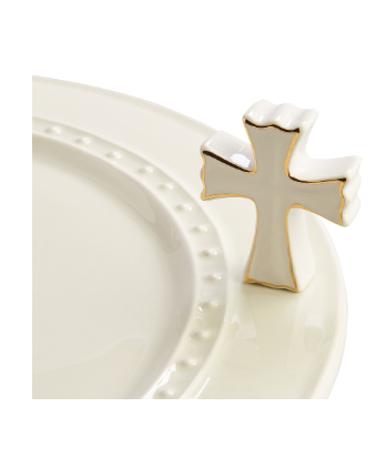 Nora Fleming Mini White Cross Mini