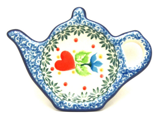 *CA Polish Pottery Tea Bag Holder - Pattern 2732