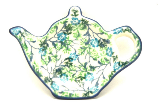 *CA Polish Pottery Tea Bag Holder - Summer Ivy