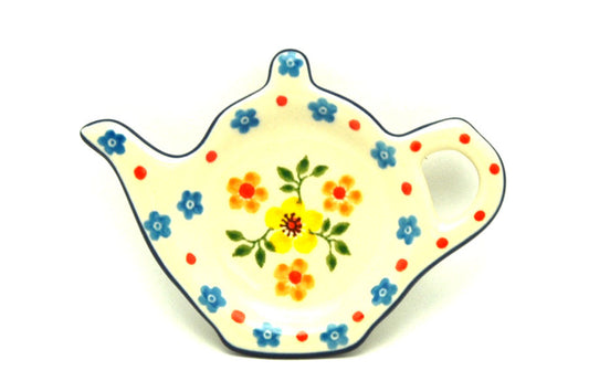 *CA Polish Pottery Tea Bag Holder- 766-2225X