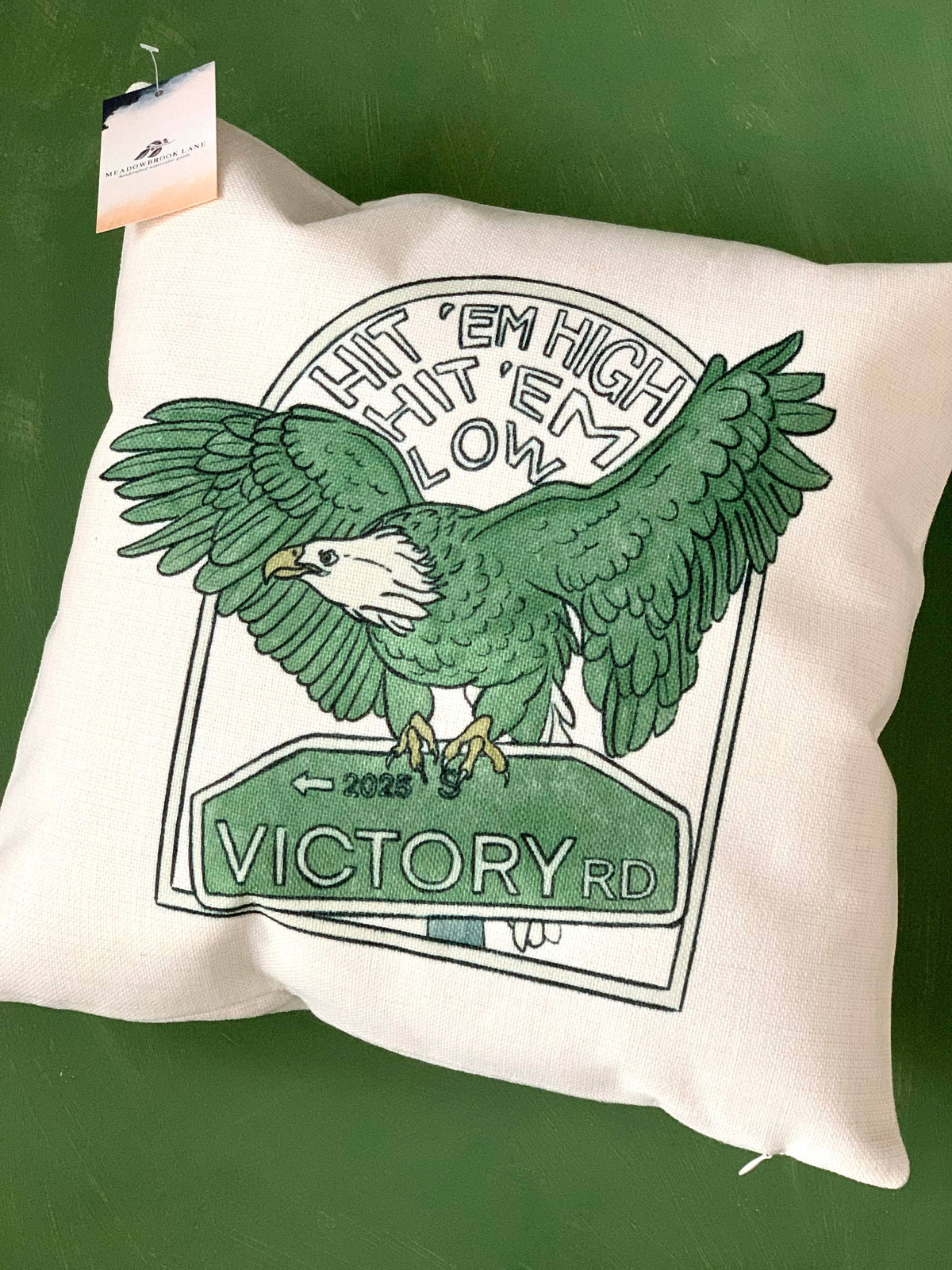 +Meadowbrook Lane - Philly Hit em High Eagle Pillow Case