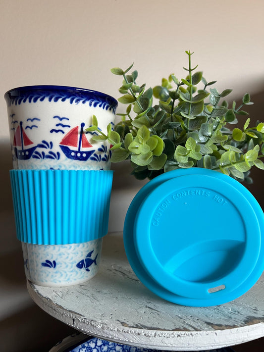 Vena Polish Pottery Travel Mug-559-C218