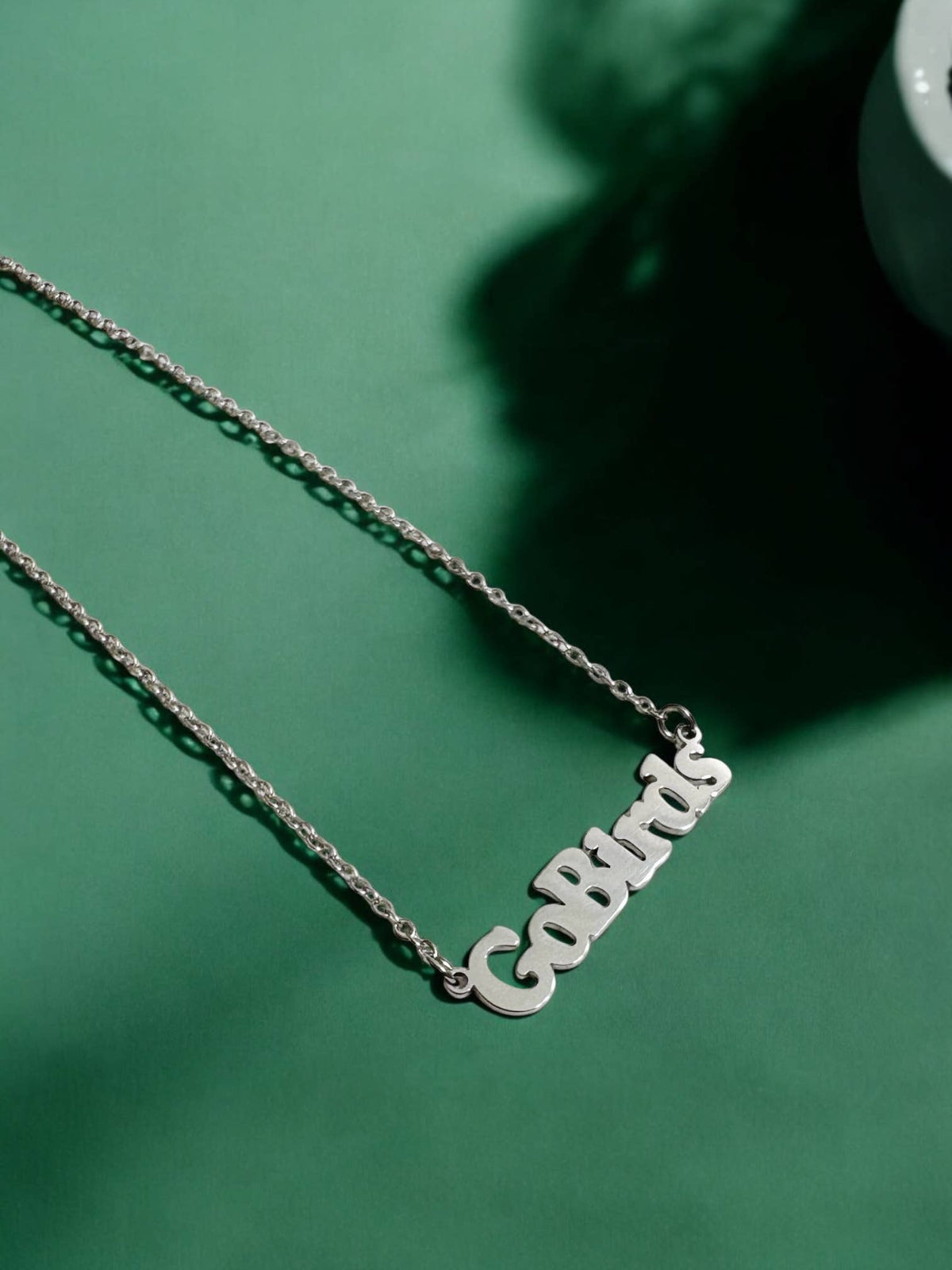 +GeoMetricGem - Go Birds Charm Necklace ~ Gold or Silver: Silver