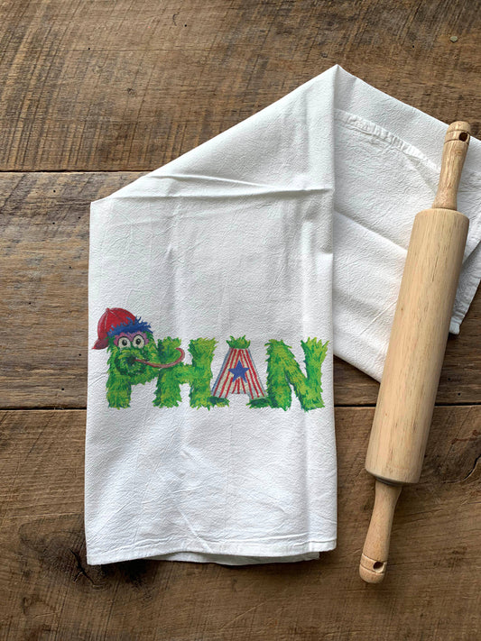Meadowbrook Lane - Furry Phan Fan Flour Sack Towel Phillies Inspired