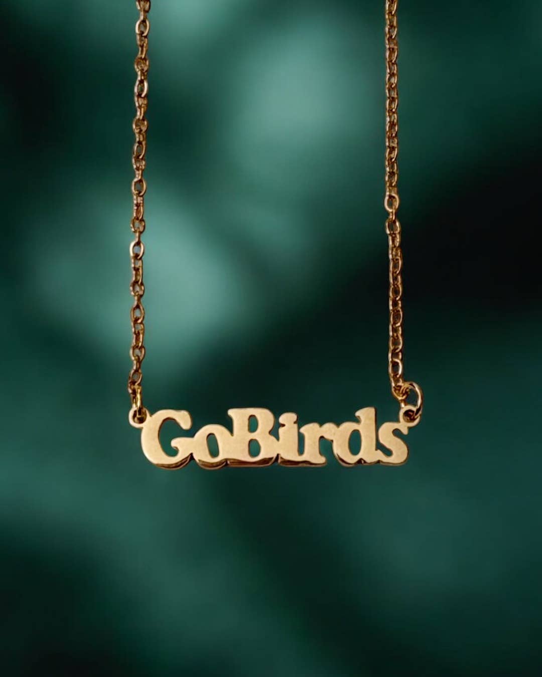+GeoMetricGem - Go Birds Charm Necklace ~ Gold or Silver: Silver