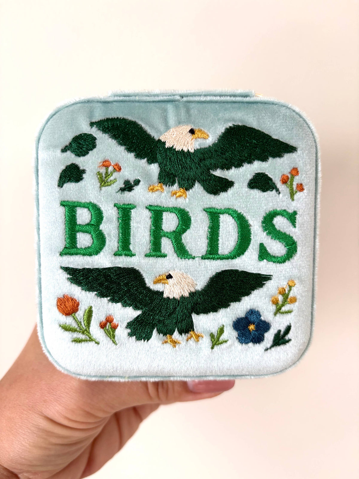 +GeoMetricGem - Birds Velvet Jewelry Travel Case Box Philadelphia Eagles 