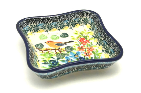 *CA Polish Pottery Shallow Fluted Bowl  630-U5098
