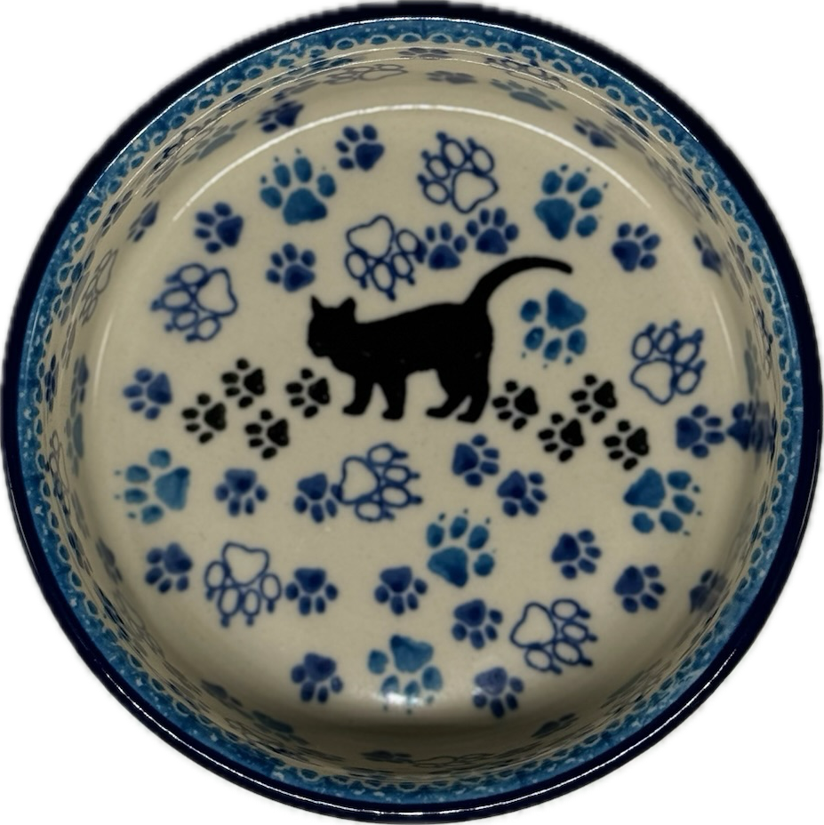 Polish Pottery - 10 oz. Pet Dish - Boo Boo Kitty