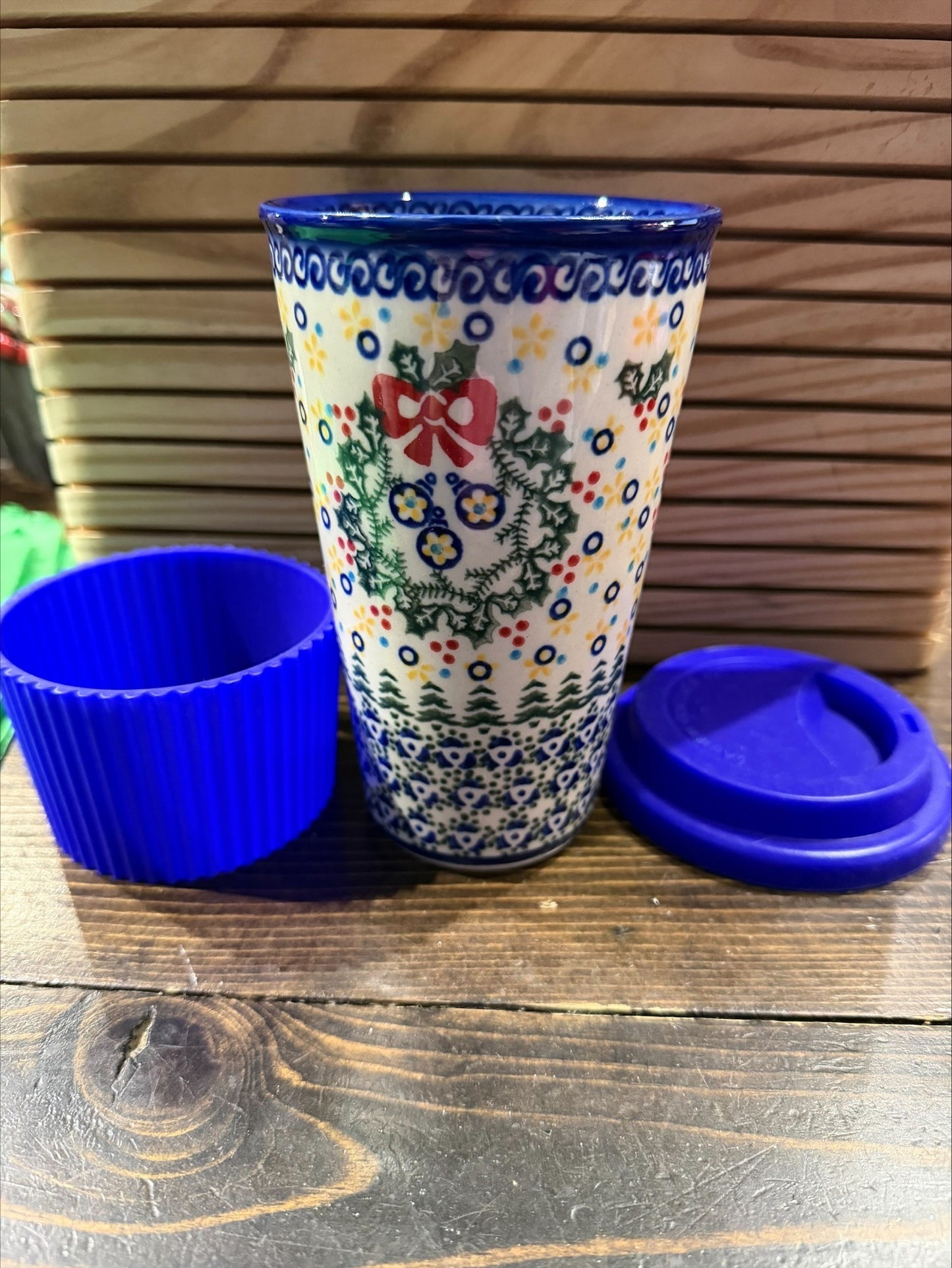 * Vena Polish Pottery Travel Mug-559-U-130