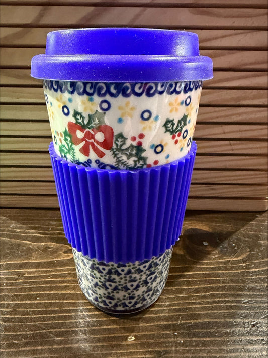 * Vena Polish Pottery Travel Mug-559-U-130