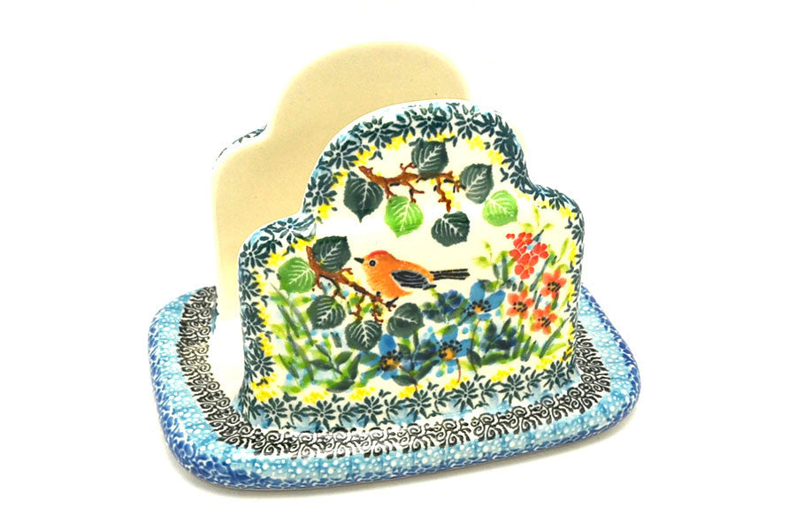 *CA Polish Pottery Napkin Holder 487-U5098