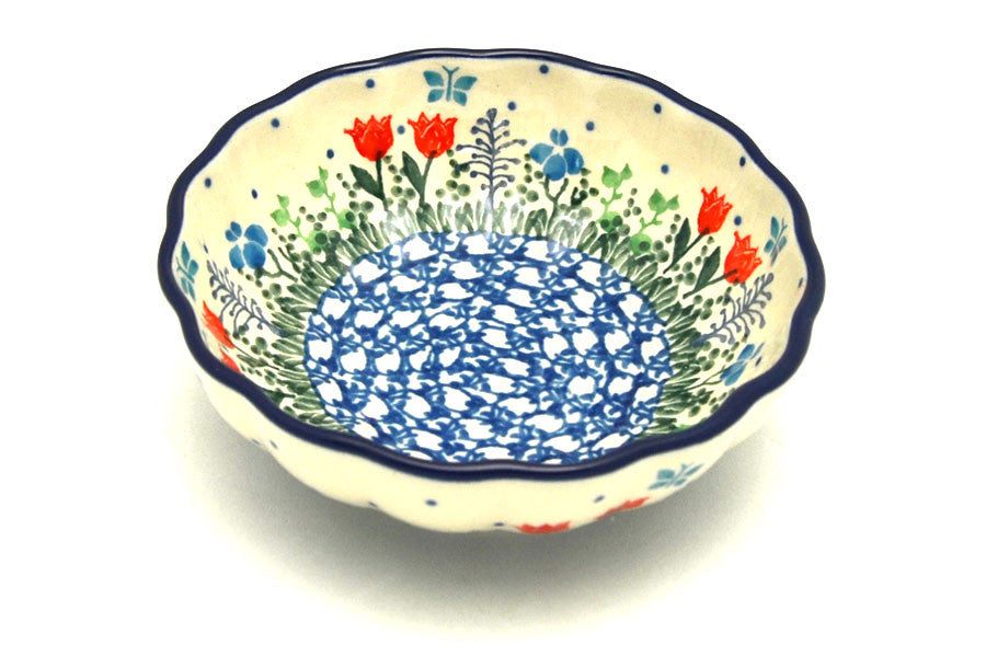 *CA Polish Pottery Scalloped Bowl 023-2903
