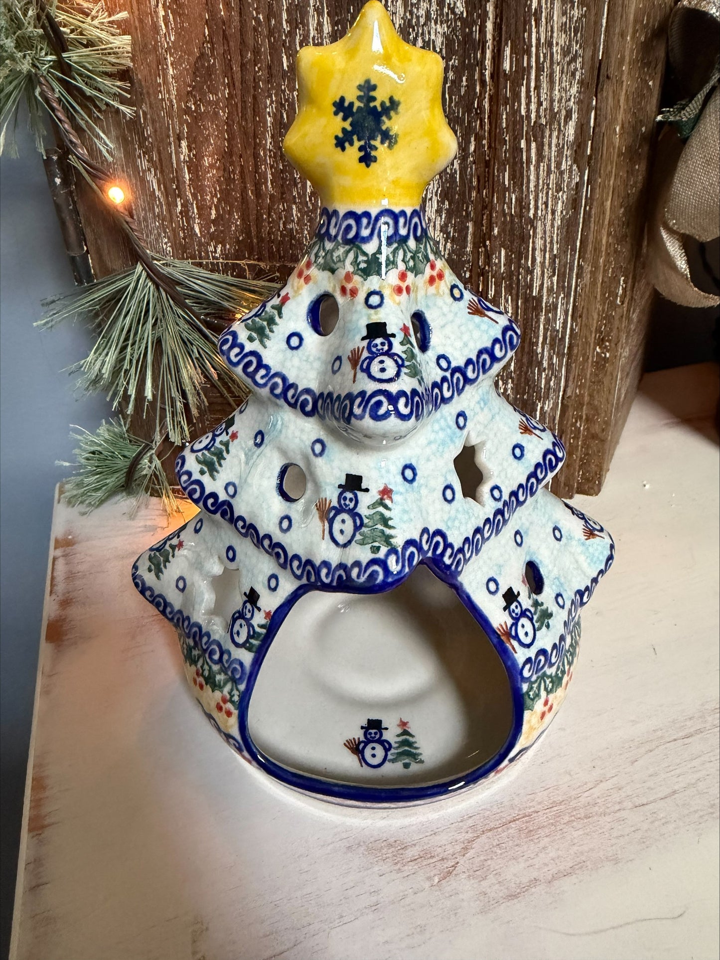 *Vena Polish Pottery Christmas Tree-198-UA-133