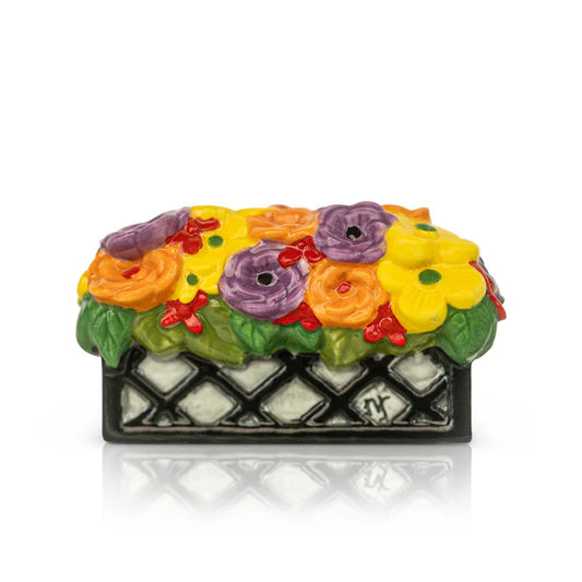 Nora Fleming Mini Love Blooms Here (flowers in window box)-A409