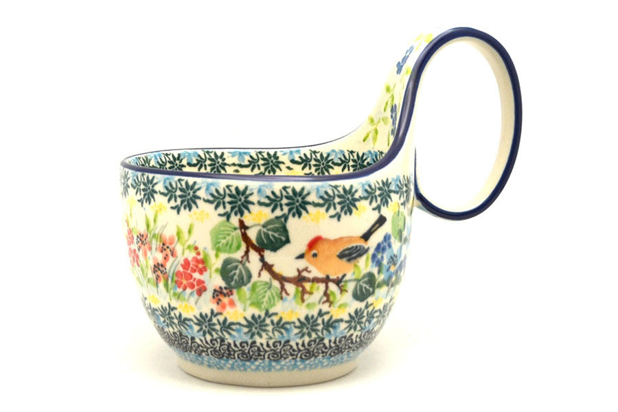 *CA Polish Pottery Bowl With Loop Handle 845-U5098