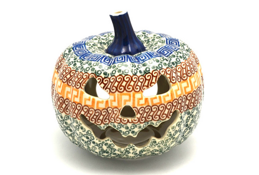 *CA Polish Pottery Jack-o-lantern -D41-0050X
