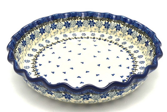 *CA Polish Pottery Baker ~ Pie Dish - Fluted ~ 636-2158