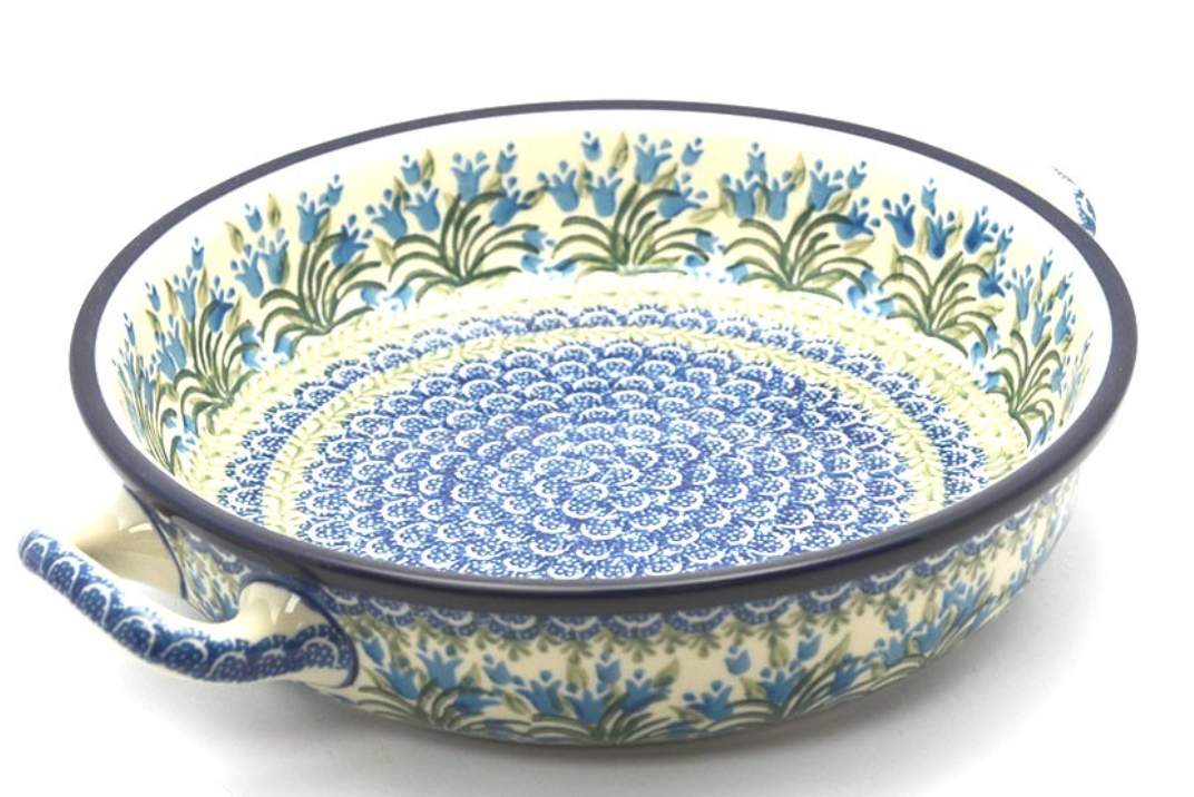 *CA Polish Pottery Baker ~ Round with Handles ~ Large ~ 420-1432