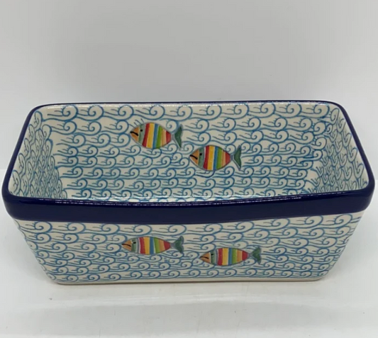 *CA Polish Pottery Baker ~ Loaf Pan ~ 8”L x 4.5”W x 3”H - 603-2540X