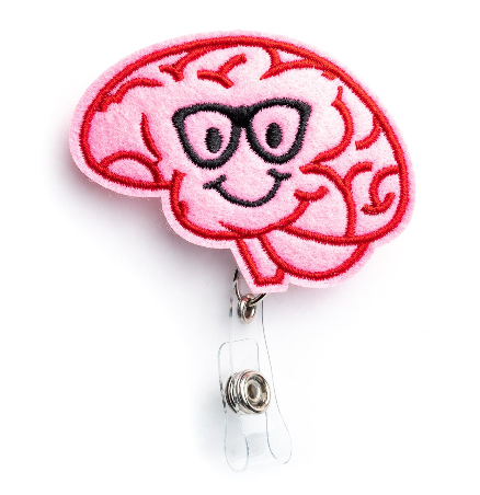 Nurseology Badge Holder Brain