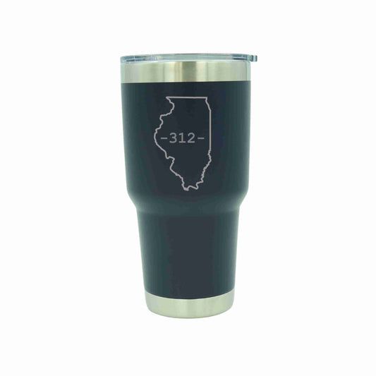 +Driftless Studios - 30 Oz. Custom State and Area Code Engraved Coffee Mug